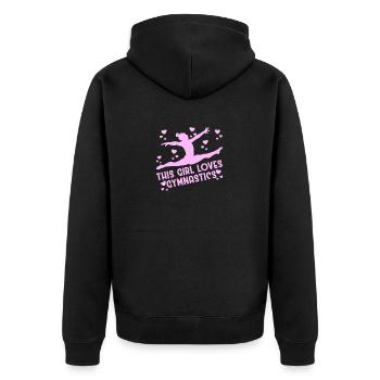 Gymnaste gymnaste gymnaste gymnastique drôle disant gymnaste - Veste à capuche bio Premium Unisexe - noir - Dos - Nico (187cm)