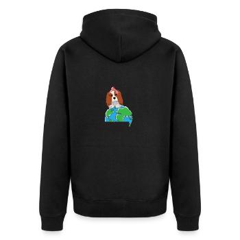 Cavalier King - Veste à capuche bio Premium Unisexe - noir - Dos - Nico (187cm)