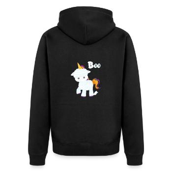 Costume de licorne d’Halloween - Veste à capuche bio Premium Unisexe - noir - Dos - Nico (187cm)