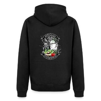 Miriquidi - Exploitation minière et patrie des monts Métallifères - Veste à capuche bio Premium Unisexe - noir - Dos - Nico (187cm)