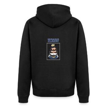 Wanna Clash Arena Royale Clans - Unisex Premium Bio Zip Hoodie - Schwarz - Hinten - Nico (187cm)