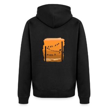Soyez unique - poulet - Veste à capuche bio Premium Unisexe - noir - Dos - Nico (187cm)