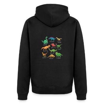 Types de dinosaures Graphiques Dino T-Rex Boys Dinos - Veste à capuche bio Premium Unisexe - noir - Dos - Nico (187cm)