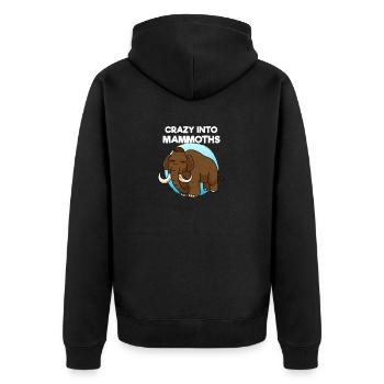 Mammut Mammutliebhaber Archäologie - Unisex Premium Bio Zip Hoodie - Schwarz - Hinten - Nico (187cm)
