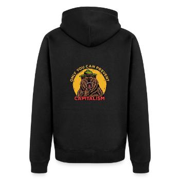 Empêcher le socialisme Bear Shirt - Veste à capuche bio Premium Unisexe - noir - Dos - Nico (187cm)