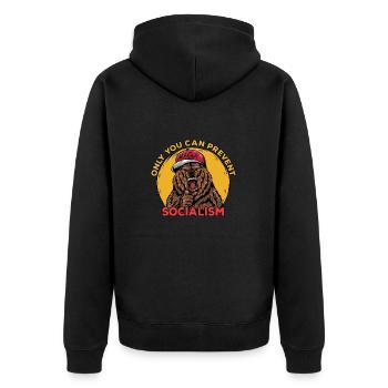 Chemise d'ours empêcher le socialisme - Veste à capuche bio Premium Unisexe - noir - Dos - Nico (187cm)