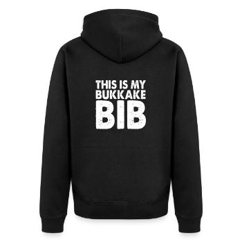 Ceci est mon bukkake bavoir sale adulte sexe humour amusant g - Veste à capuche bio Premium Unisexe - noir - Dos - Nico (187cm)
