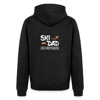 Ski Dad Like A Regular Dad Only Way Cooler Vater - Unisex Premium Bio Zip Hoodie - Schwarz - Hinten - Nico (187cm)