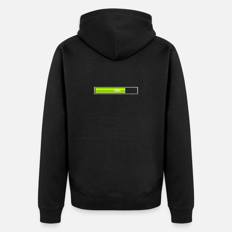 Loading bar is loading - Unisex Premium Organic Zip Hoodie - black
