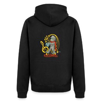 Kizomba Kizzombie dance fun motif - Unisex Premium Organic Zip Hoodie - black - Back - Nico (187cm)