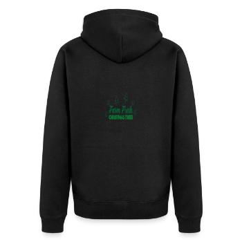 Fermez des arbres de Noël frais - Veste à capuche bio Premium Unisexe - noir - Dos - Nico (187cm)