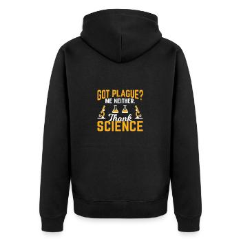 Science Gifts Funny Got Plague Science Teacher - Unisex Premium Bio Zip Hoodie - Schwarz - Hinten - Nico (187cm)