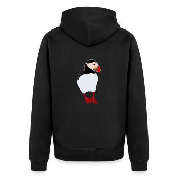 Puffin - puffin - Unisex Premium Organic Zip Hoodie - black - Back - Nico (187cm)