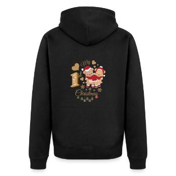 Le premier Noël de bébé - Veste à capuche bio Premium Unisexe - noir - Dos - Nico (187cm)