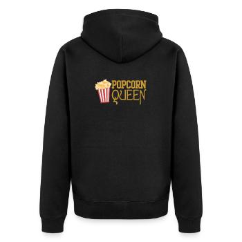 Good To Hear For Being Called Poppin' Popcorn Quee - Unisex Premium Organic Zip Hoodie - black - Back - Nico (187cm)