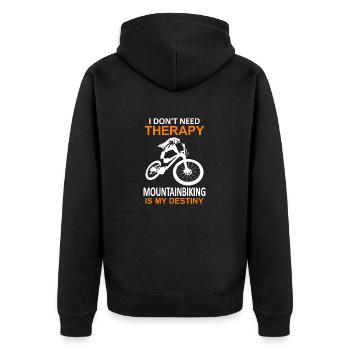 Mountain bikers mountain biking mountain biking - Unisex Premium Organic Zip Hoodie - black - Back - Nico (187cm)