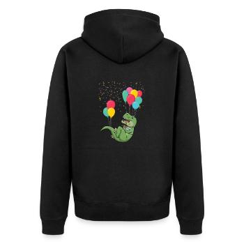 Dino volant | Cadeau d’anniversaire des enfants mignons - Veste à capuche bio Premium Unisexe - noir - Dos - Nico (187cm)