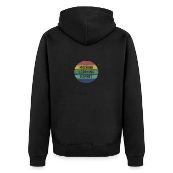Machine Learning Experte Geschenk - Unisex Premium Bio Zip Hoodie - Schwarz - Hinten - Nico (187cm)