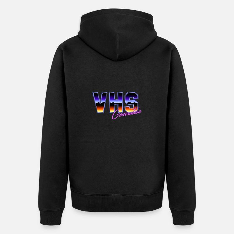 Génération VHS - Veste à capuche bio Premium Unisexe - noir