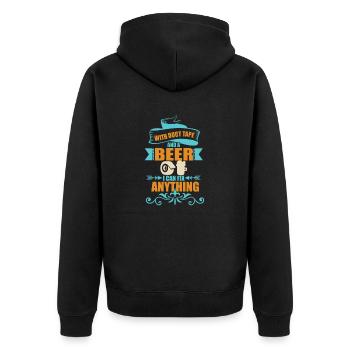 Amusant avec de la bière - Veste à capuche bio Premium Unisexe - noir - Dos - Nico (187cm)