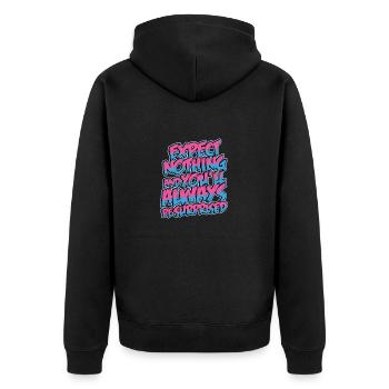 N'attendez rien et vous serez toujours surpris - Veste à capuche bio Premium Unisexe - noir - Dos - Nico (187cm)