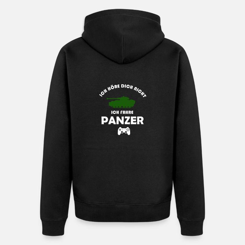 Panzerspiele - Unisex Premium Bio Zip Hoodie - Schwarz