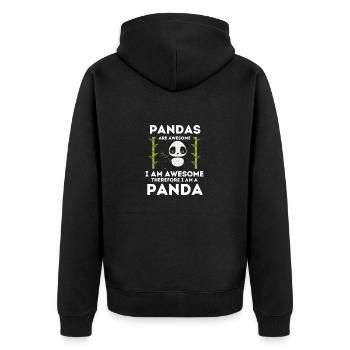 PANDAS - Veste à capuche bio Premium Unisexe - noir - Dos - Nico (187cm)