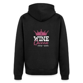 Wine Queen - Veste à capuche bio Premium Unisexe - noir - Dos - Nico (187cm)