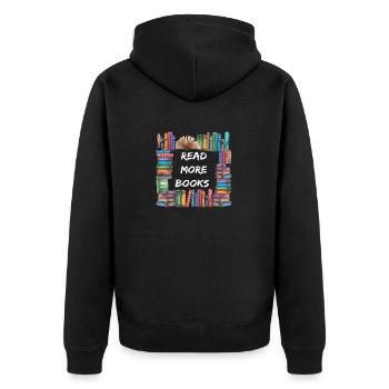 Lire plus de livres lecture cadeau d’enseignement pour Livre Lov - Veste à capuche bio Premium Unisexe - noir - Dos - Nico (187cm)