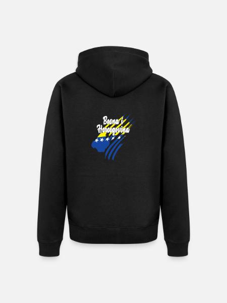 Bosna - Bosnien und Herzegowina - Premium økologisk unisex-hættejakke - sort