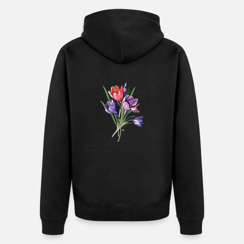Crocus de l’image - Veste à capuche bio Premium Unisexe - noir