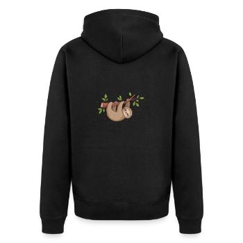 Je suis un paresseux piègé dans un corps d humain - Veste à capuche bio Premium Unisexe - noir - Dos - Nico (187cm)