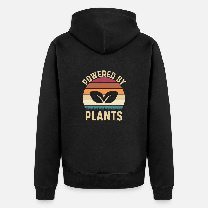 Powered by PLANTS - Veste à capuche bio Premium Unisexe - noir