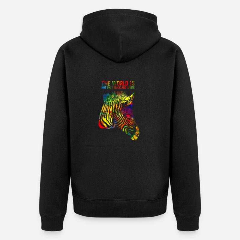 Zebra - Veste à capuche bio Premium Unisexe - noir