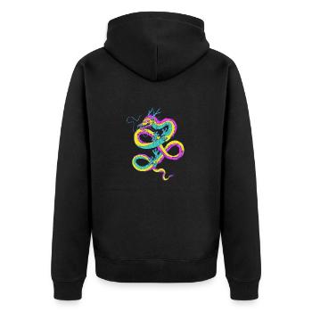 Pansexual Dragon Pan Pride Flag Pansexuality - Unisex Premium Organic Zip Hoodie - black - Back - Nico (187cm)