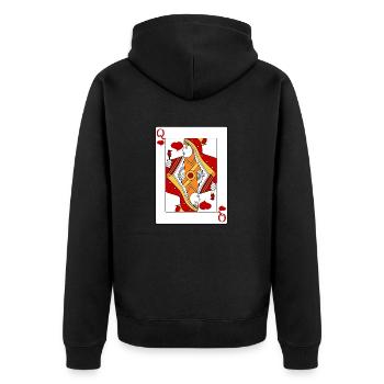 coeur dame cadeau de couple jeu de cartes amour - Veste à capuche bio Premium Unisexe - noir - Dos - Nico (187cm)