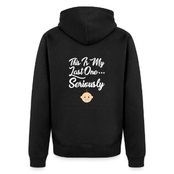C’est ma dernière sérieusement - Veste à capuche bio Premium Unisexe - noir - Dos - Nico (187cm)