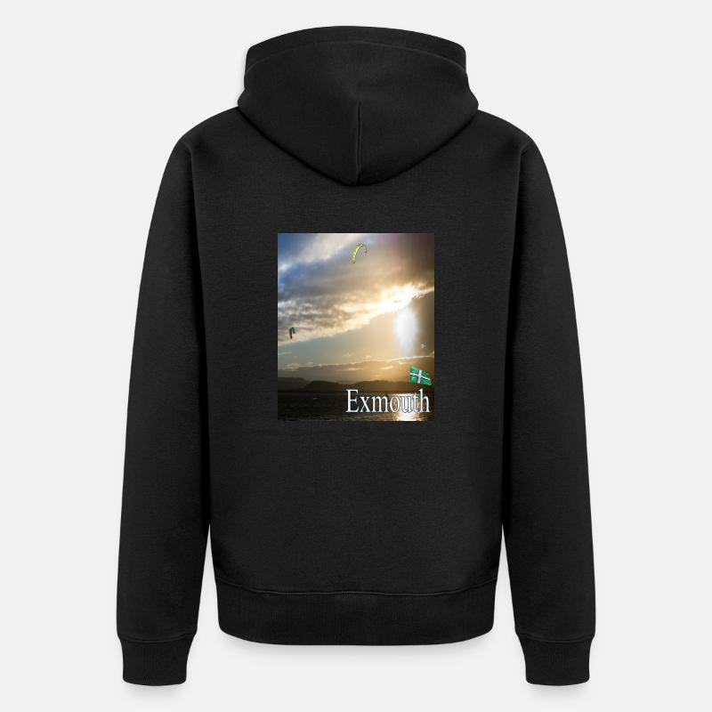 Exmouth, Devon - Veste à capuche bio Premium Unisexe - noir