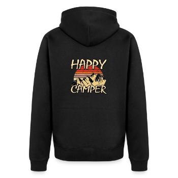 campeur heureux - Veste à capuche bio Premium Unisexe - noir - Dos - Nico (187cm)