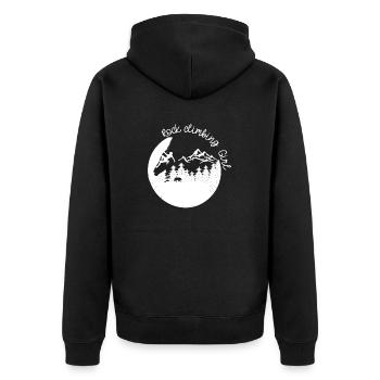 Rock Climbing Girl (2) - Unisex Premium Organic Zip Hoodie - black - Back - Nico (187cm)