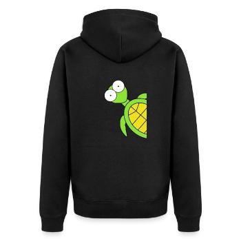 Drôle de BD tortue, tortues, reptiles - Veste à capuche bio Premium Unisexe - noir - Dos - Nico (187cm)