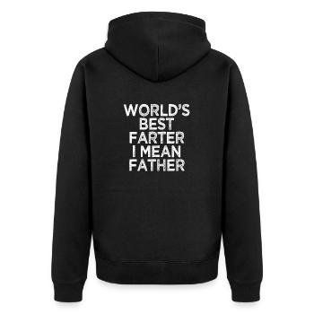 le meilleur farter du monde, je veux dire père - Veste à capuche bio Premium Unisexe - noir - Dos - Nico (187cm)