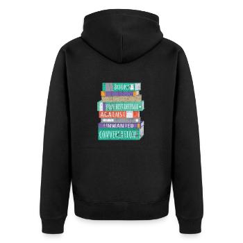 Bookworm Shirt Books Your Best Defense Antisocial - Veste à capuche bio Premium Unisexe - noir - Dos - Nico (187cm)