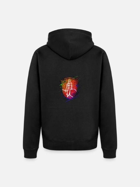 Shield Knights Templar Warrior - Unisex Premium Organic Zip Hoodie - black