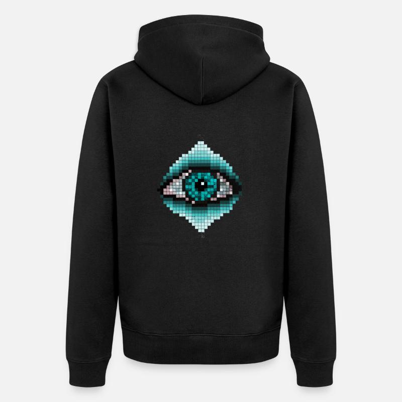 Œil - Veste à capuche bio Premium Unisexe - noir