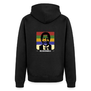 Nelson Mandela Day VII - Veste à capuche bio Premium Unisexe - noir - Dos - Nico (187cm)