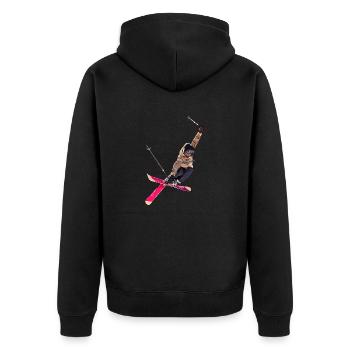 Ski - Veste à capuche bio Premium Unisexe - noir - Dos - Nico (187cm)