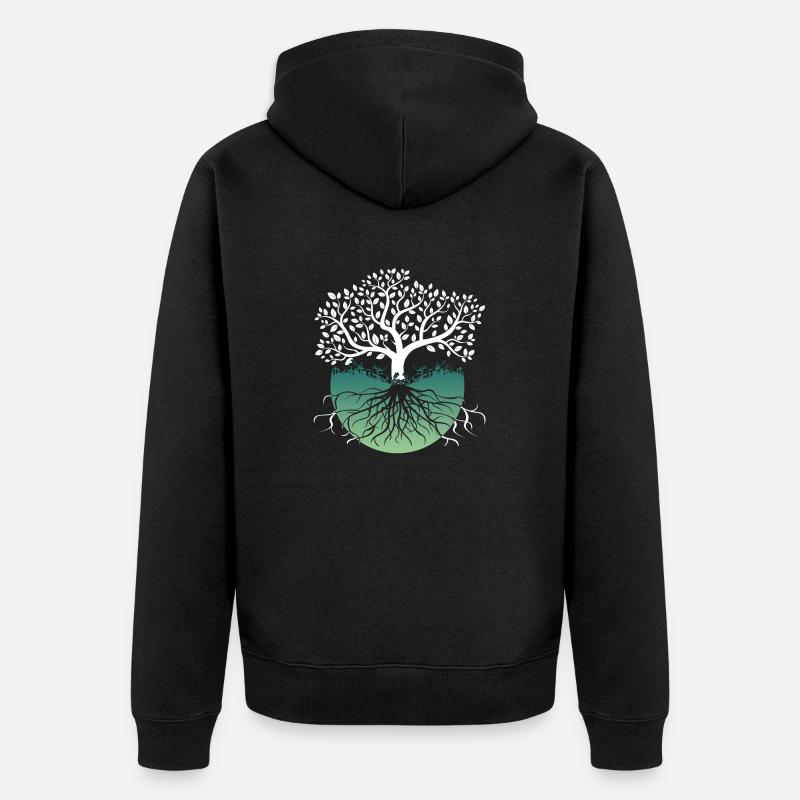 Yggdrasil Vikings Arbre de vie - Veste à capuche bio Premium Unisexe - noir