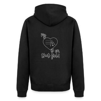 My Heart Is On That Field - Track And Field Fun Gi - Unisex Premium Organic Zip Hoodie - black - Back - Nico (187cm)