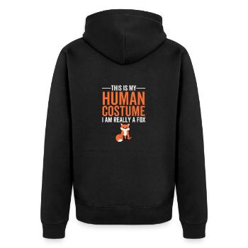 C’est mon costume humain Je suis vraiment un renard - Veste à capuche bio Premium Unisexe - noir - Dos - Nico (187cm)